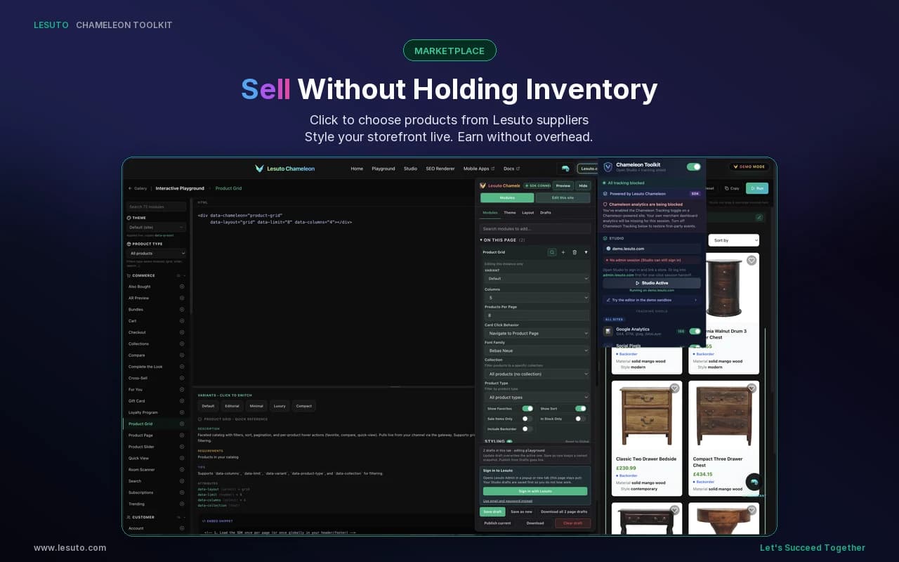 Sell without holding inventory: choose supplier products and earn commission