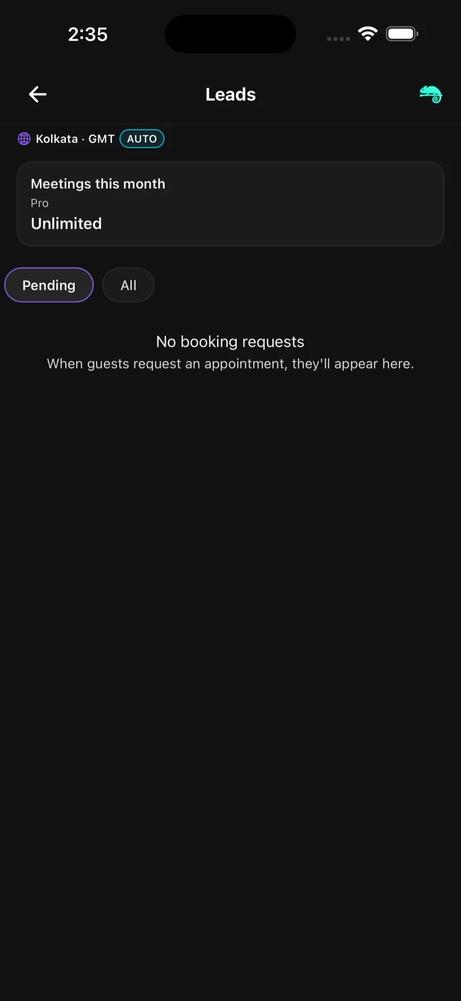 Lesuto Connect Leads screen