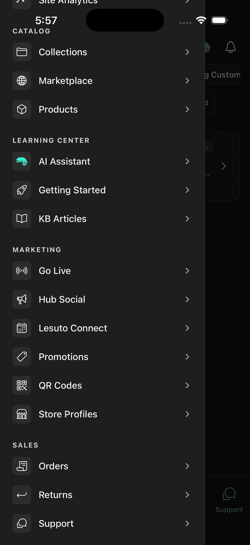 Seller navigation