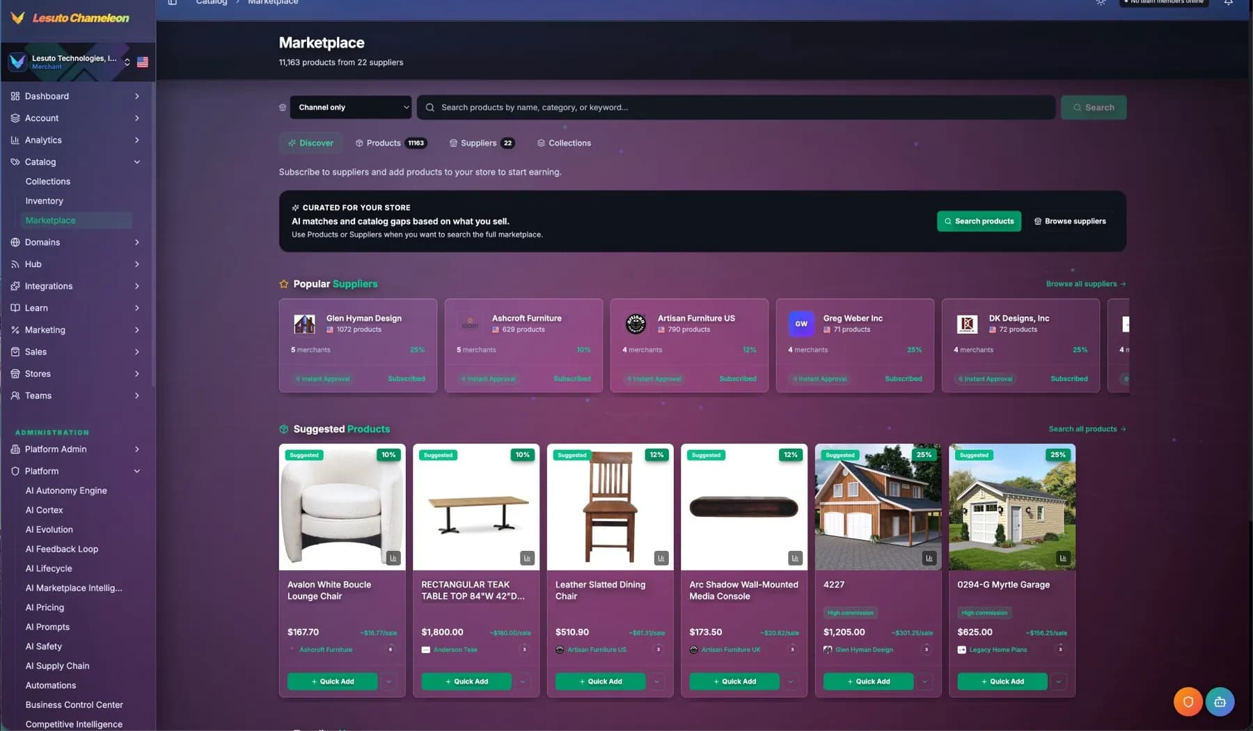Command Center Marketplace Discover on desktop